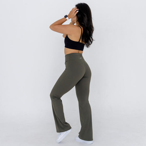 FLARE - seamless leggings [Khaki]