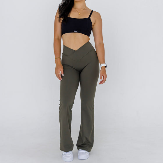 FLARE - seamless leggings [Khaki]