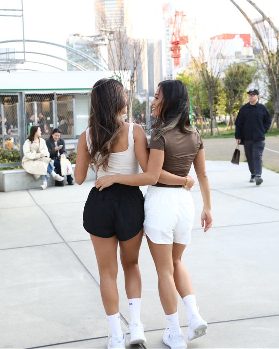 BASICS - running shorts [White]