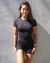 CLOUD - essential crop t [Black]