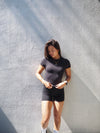CLOUD - essential crop t [Black]