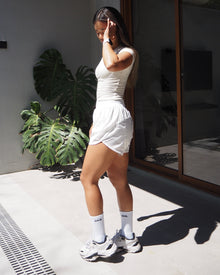  BASICS - running shorts [White]